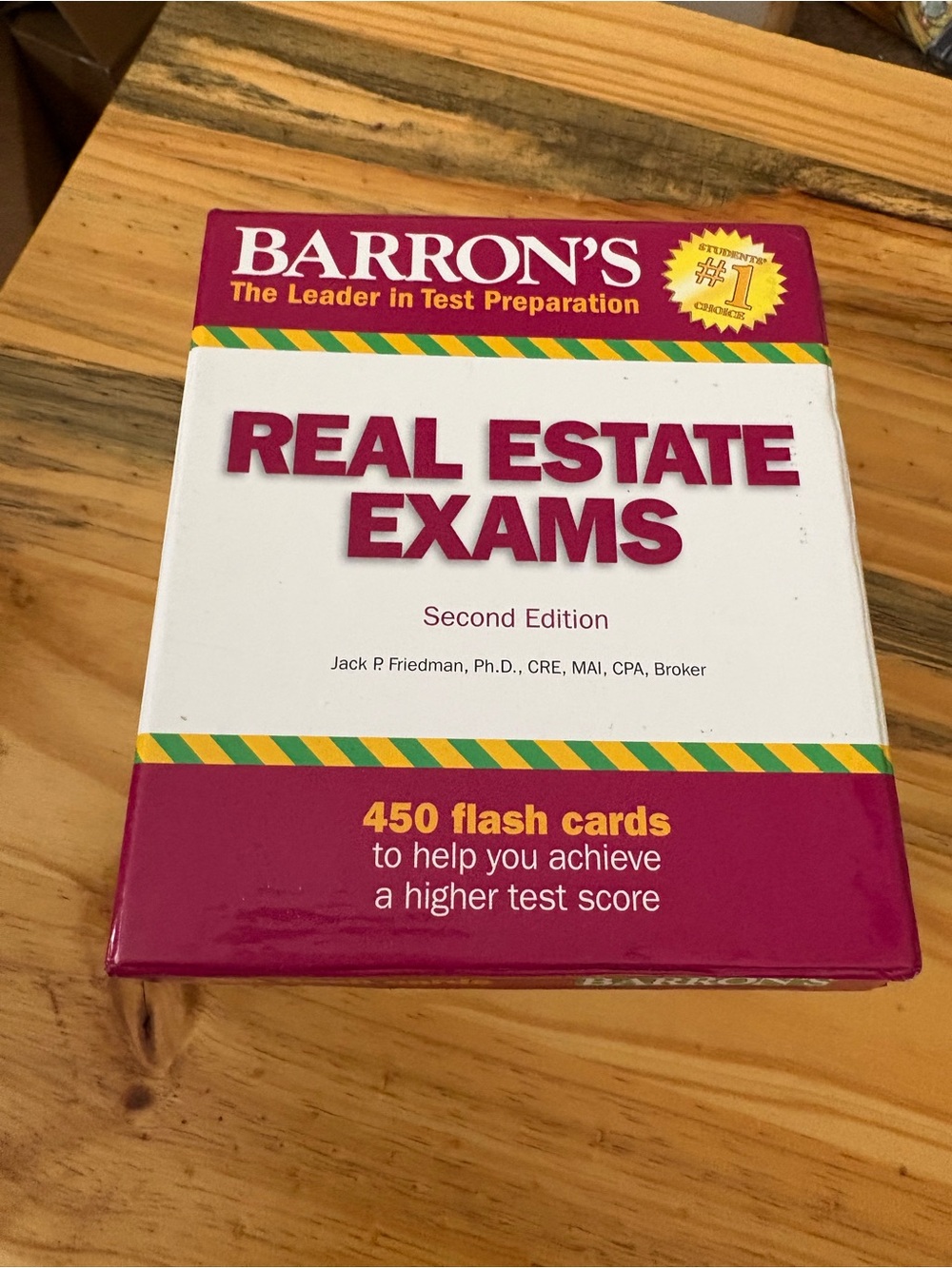 Barron's Real Estate Exams Flash Cards - White & Magenta